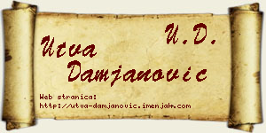 Utva Damjanović vizit kartica